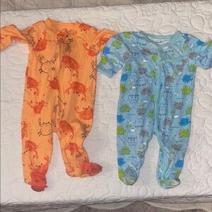 Crab and Frog Print 3-6mo Pajamas